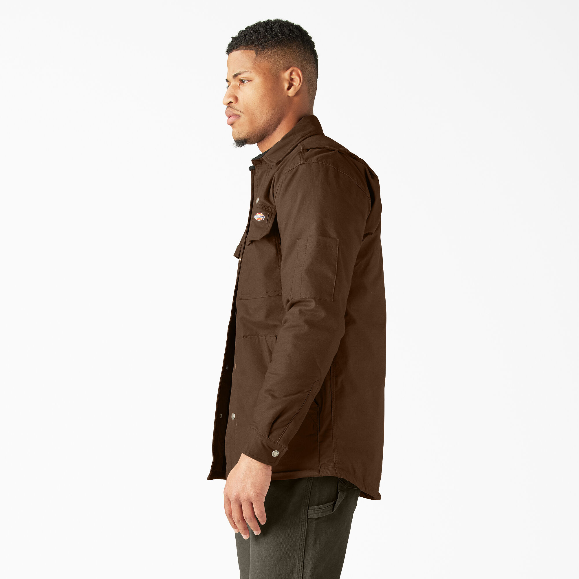 Dickies men's twill polar fleece lined shirt jacket best sale