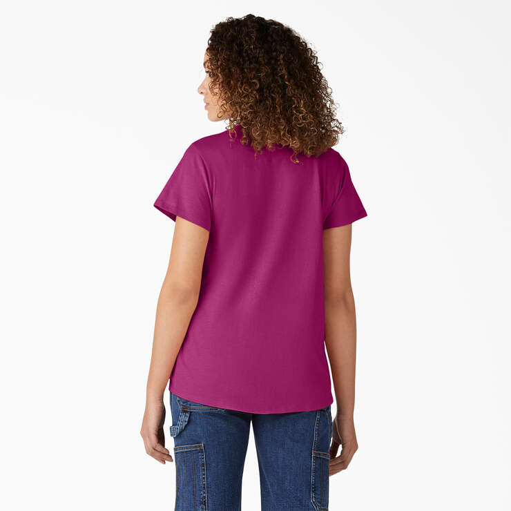T-shirt à encolure en V et manches courtes pour femmes - Festival Fuchsia (F2F) numéro de l’image 2
