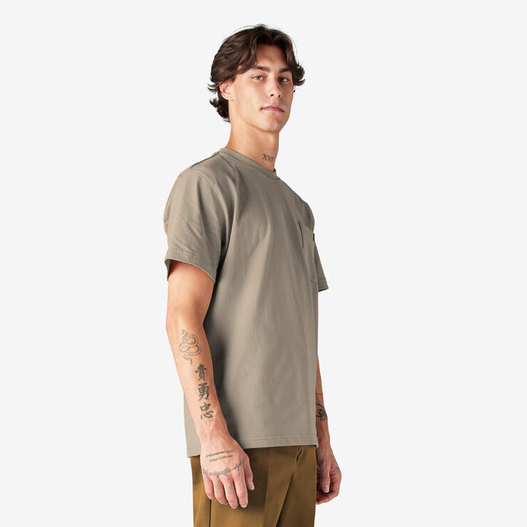 Heavyweight Short Sleeve Pocket T-Shirt - Desert Sand (DS) image number 4