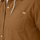Veste-chemise &agrave; capuchon en coutil taille plus pour femmes - Brown Duck &#40;BD&#41;