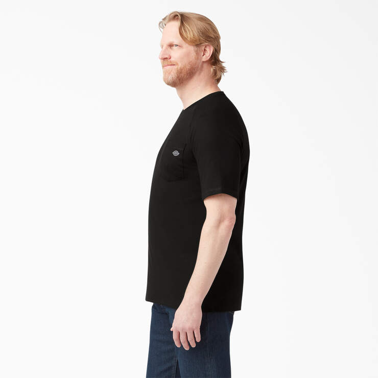 T-shirt rafraîchissant à manches courtes et à poche - Black (BK) numéro de l’image 3
