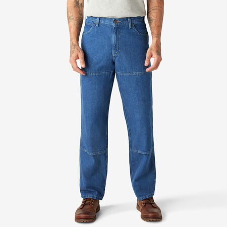 Jeans d&eacute;contract&eacute; &agrave; genoux renforc&eacute;s - Stonewashed Indigo Blue &#40;SNB&#41;