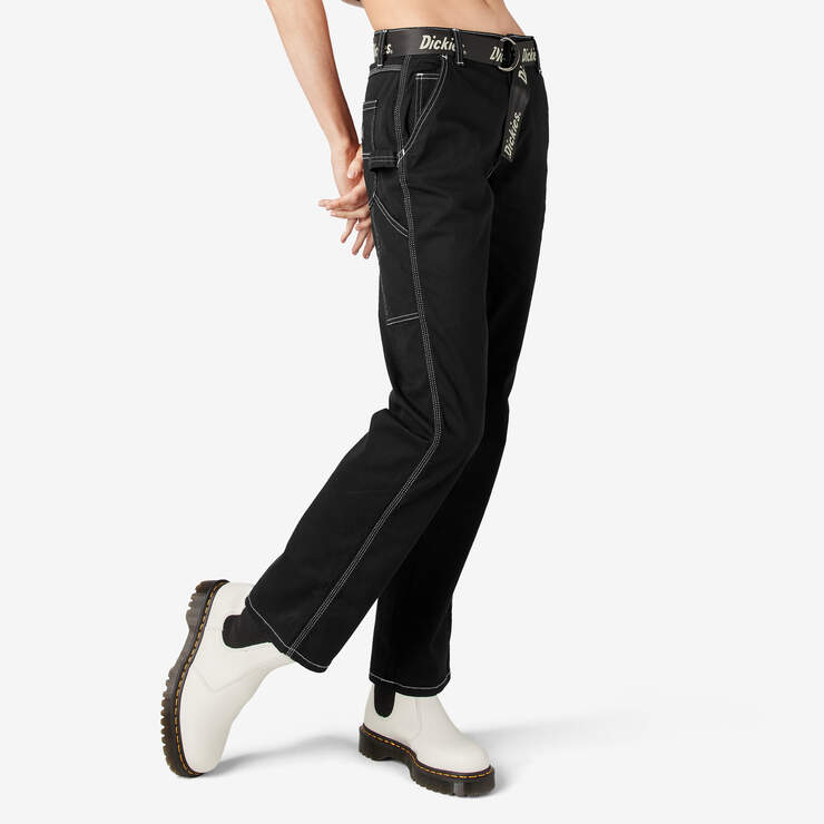 Pantalon menuisier de coupe décontractée pour femmes - Black (BKX) numéro de l’image 4