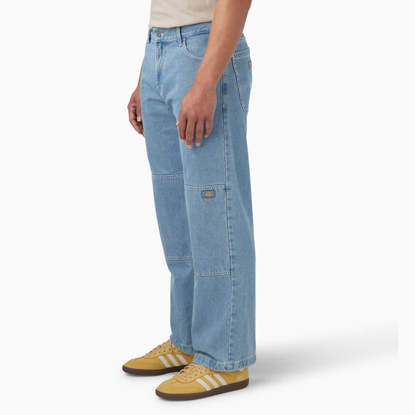 Loose Fit Double Knee Jeans - Light Denim &#40;LTD&#41;