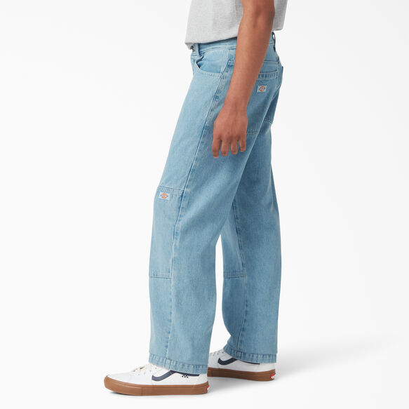 Jeans de coupe ample &agrave; genoux renforc&eacute;s - Light Denim &#40;LTD&#41;