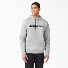 Relaxed Fit Graphic Fleece Pullover Hoodie - Heather Gray &#40;HG&#41;