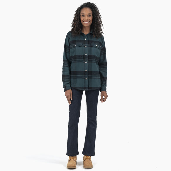 Chemise en flanelle DuraTech Renegade pour femmes - Forest/Black Plaid &#40;B1G&#41;