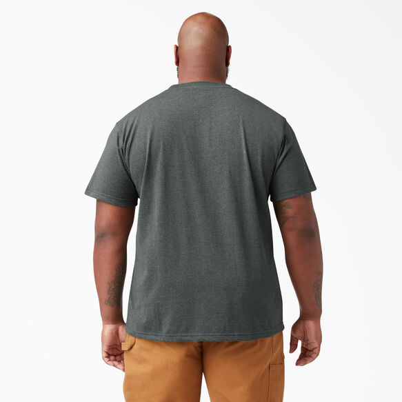 Heavyweight Heathered Short Sleeve Pocket T-Shirt - Hunter Green &#40;GHH&#41;