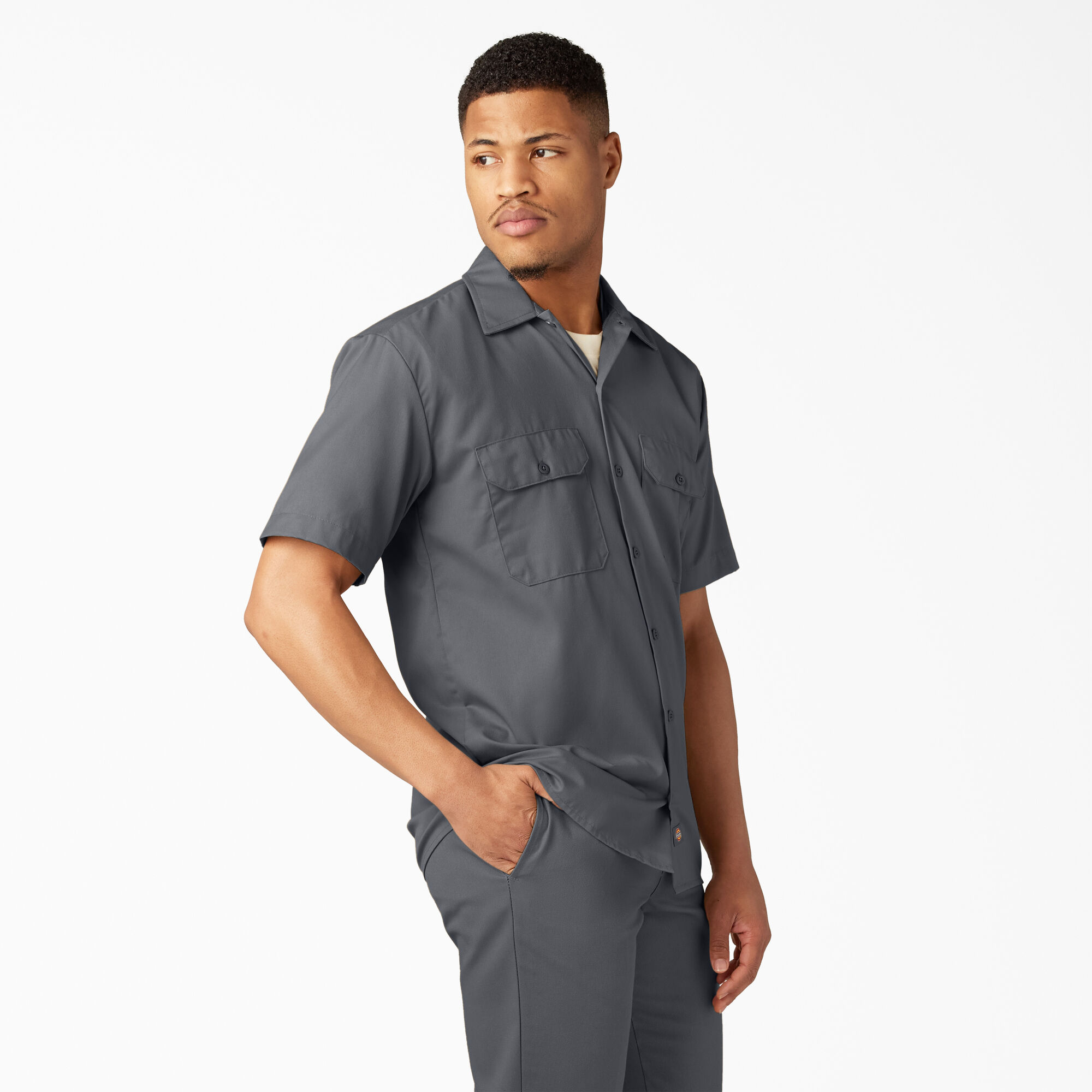 Short sleeve work shirts with pockets clearance
