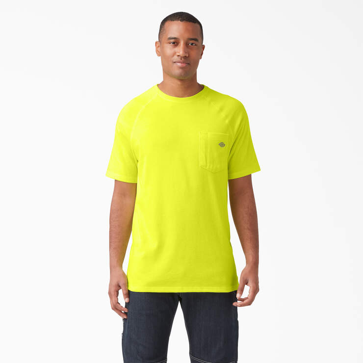 Cooling Short Sleeve Pocket T-Shirt - Bright Yellow (BWD) image number 1