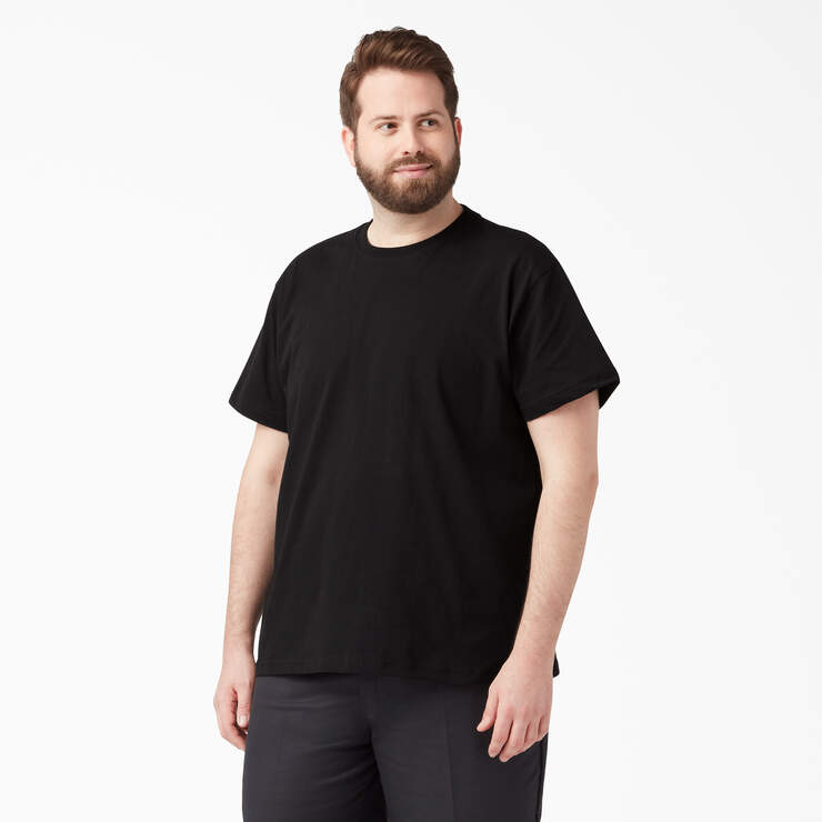 T-shirt épais à encolure ras du cou et à manches courtes - Black (BK) numéro de l’image 3