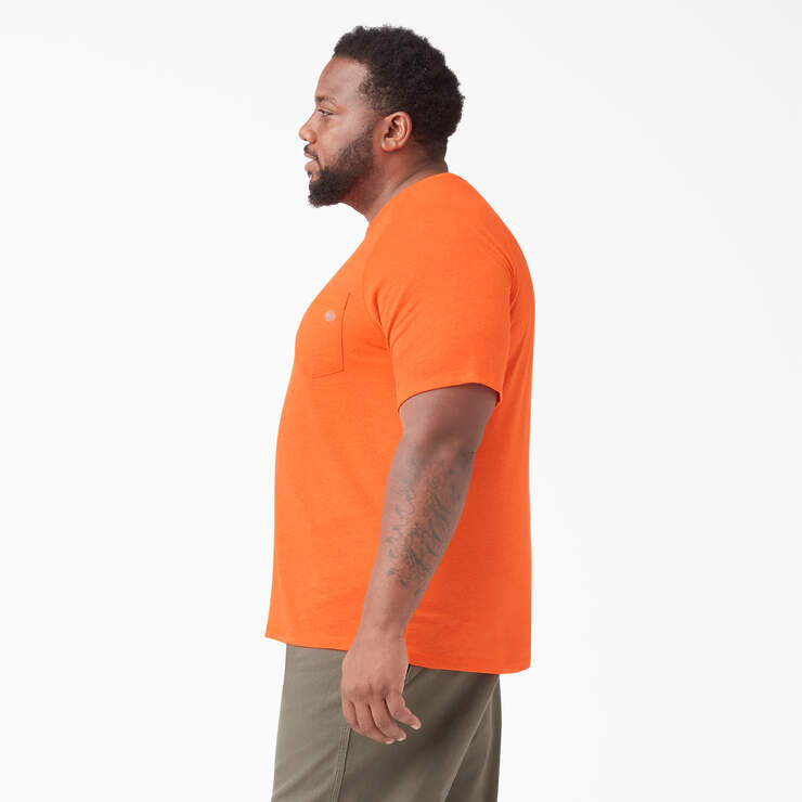 Cooling Short Sleeve Pocket T-Shirt - Bright Orange (BOD) image number 6