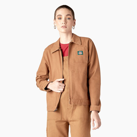Dickies x Jameson Women&#39;s Eisenhower Jacket - Rinsed Brown Duck &#40;RBD&#41;