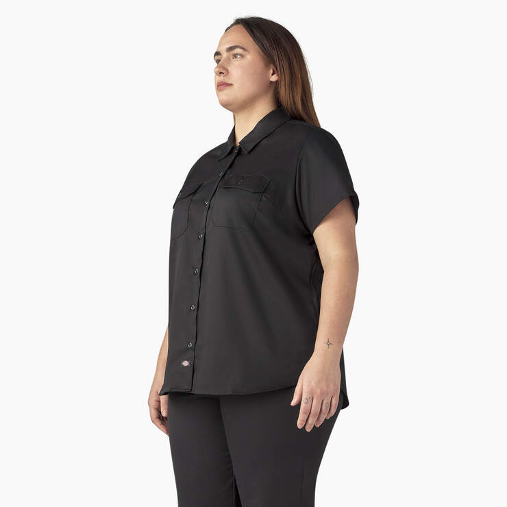 Women's Plus 574 Original Work Shirt - Black (BSK) image number 3