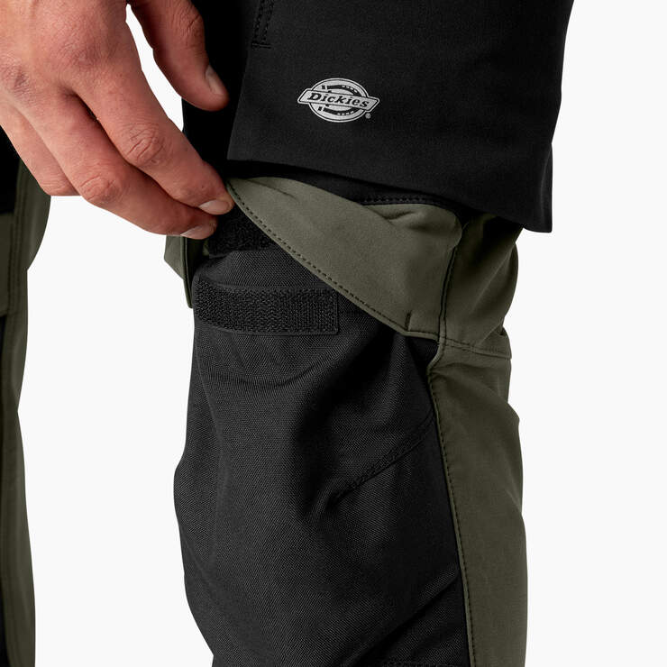 FLEX Slim Fit Double Knee Tapered Pants - Moss/Black (CMB) image number 8