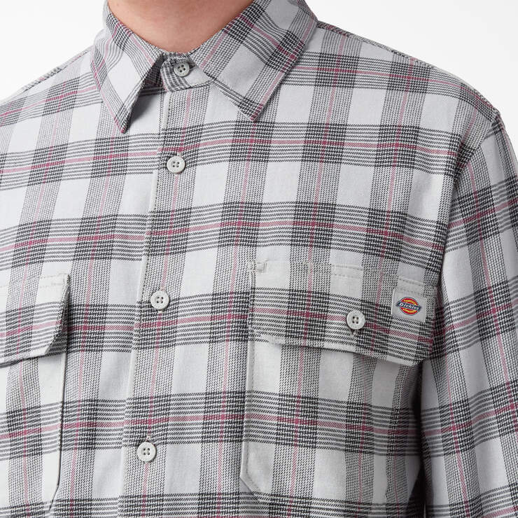 Long Sleeve Flannel Shirt - Ultimate Gray Plaid (UPR) image number 5