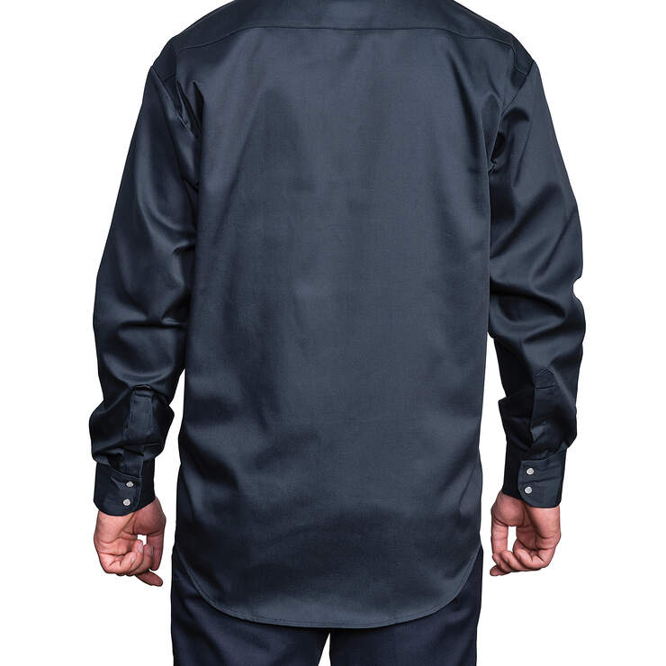 Long Sleeve Snap Front Work Shirt - Dark Navy (DN) image number 2