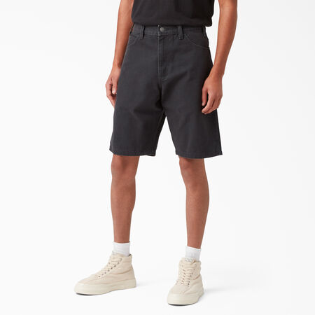 Short menuisier en coutil d&eacute;lav&eacute; &agrave; la pierre, 9&nbsp;po - Stonewashed Black &#40;SBK&#41;