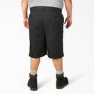 Loose Fit Flat Front Work Shorts, 13&quot; - Black &#40;BK&#41;