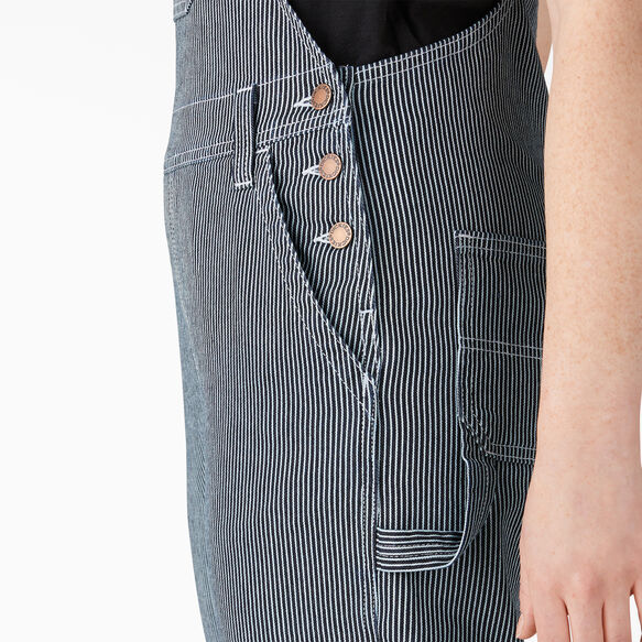 Salopette gar&ccedil;onne &agrave; rayures hickory pour femmes - Stonewashed Hickory Stripe &#40;SHS&#41;