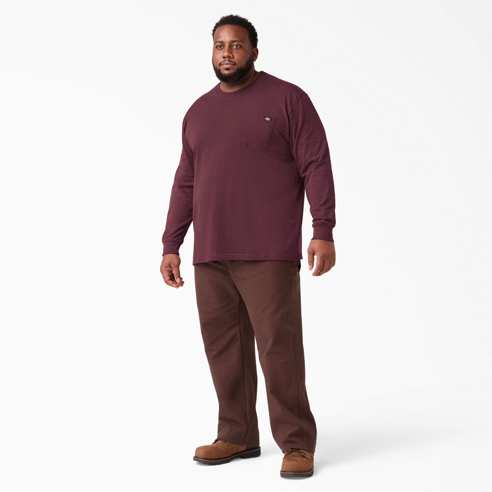 Dickies men's long sleeve heavyweight crew neck sale