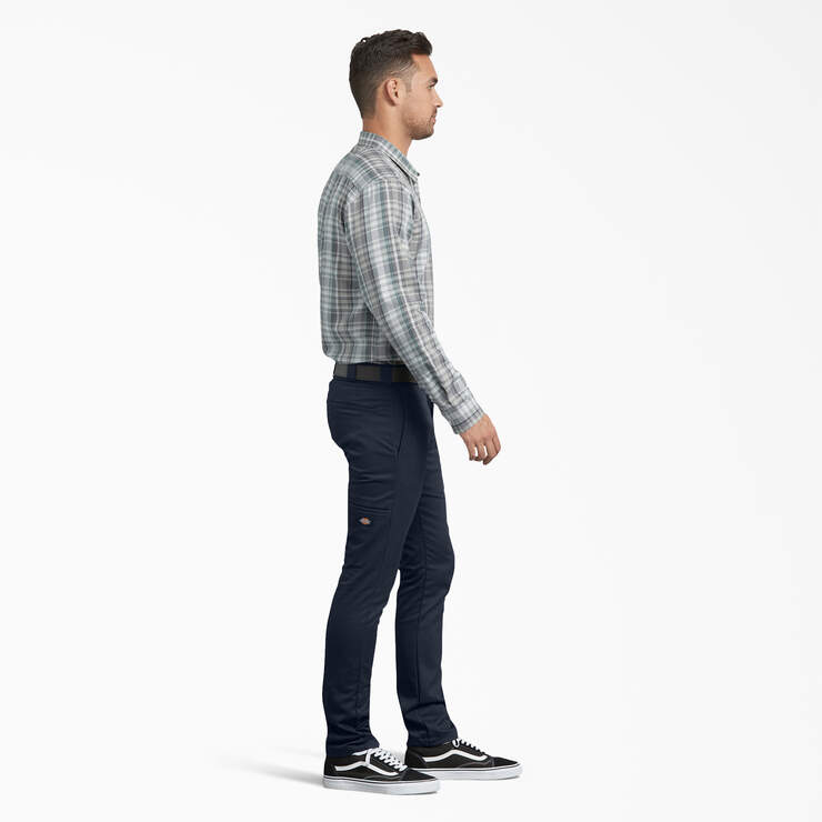 Skinny Fit Work Pants - Dark Navy (DN) image number 6