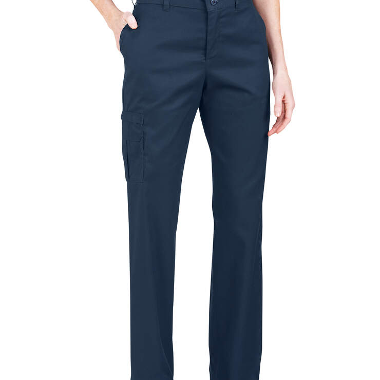 Women's Premium Relaxed Fit Straight Leg Cargo Pants - Dark Navy (DN) image number 1