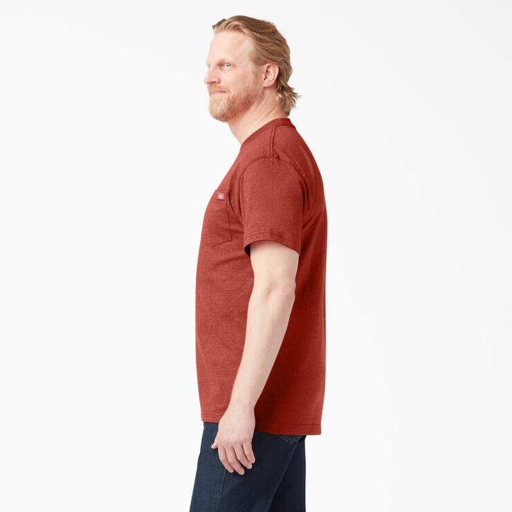 T-shirt en tissu chiné épais à manches courtes - Rustic Red Heather (RRH) numéro de l’image 3