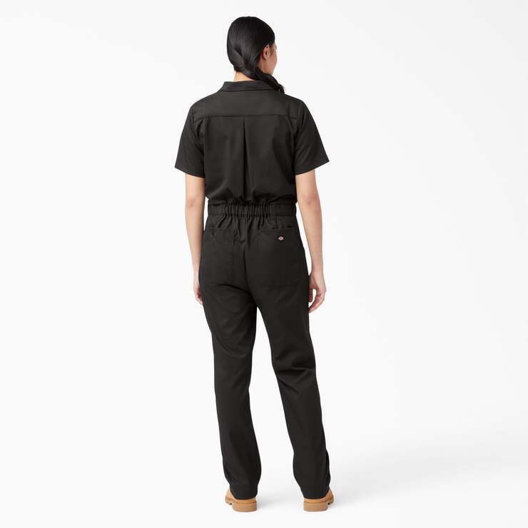 Women's FLEX Cooling Short Sleeve Coveralls - Black (BK) image number 2
