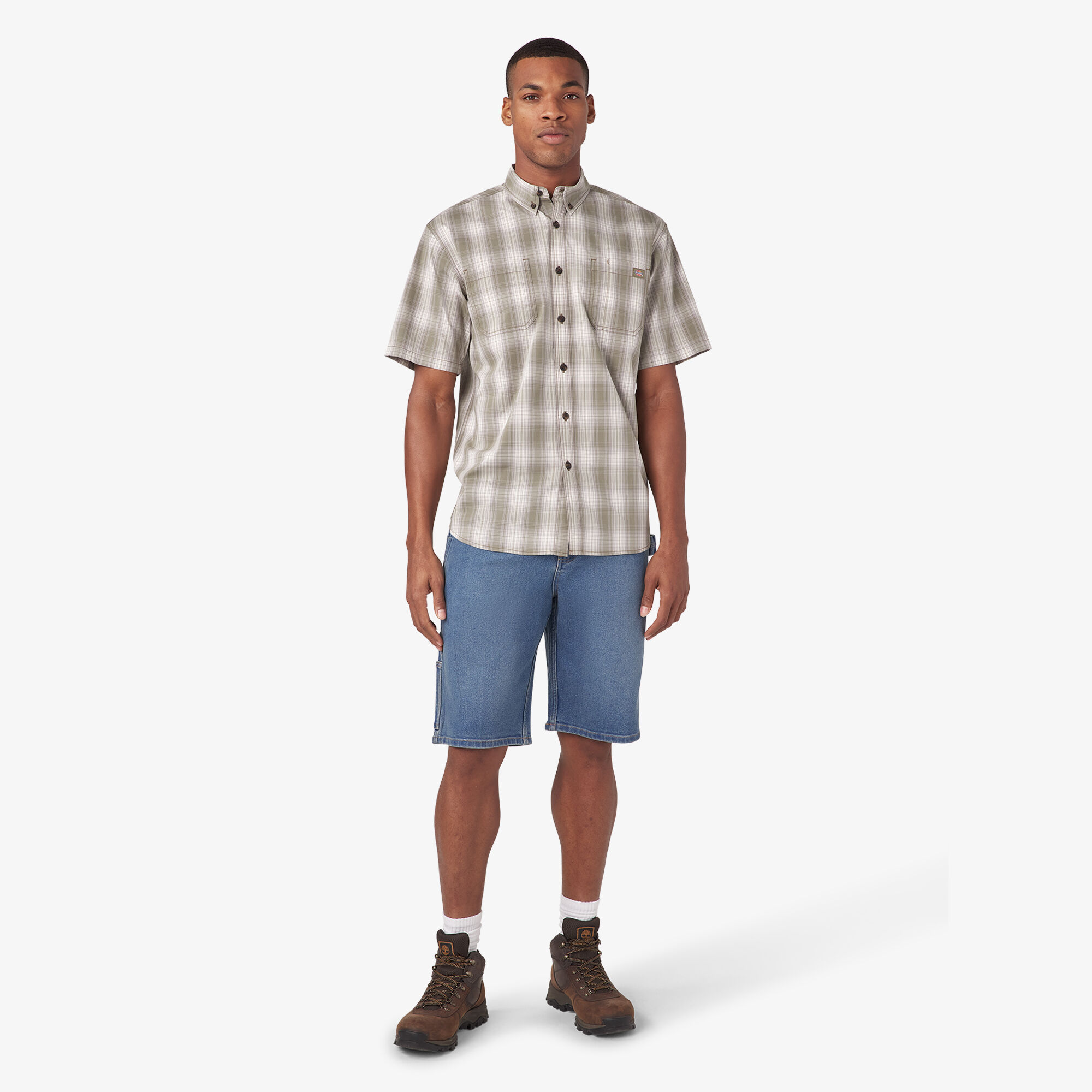 Checkered shirt and shorts sale