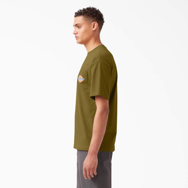 T-shirt à poche avec logo sur la poitrine - Green Moss (G2M) numéro de l’image 3