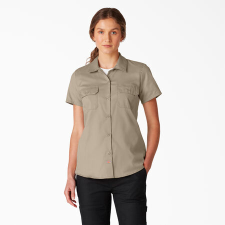 Women&rsquo;s Flex Short-Sleeve Work Shirt - Desert Sand &#40;DS&#41;
