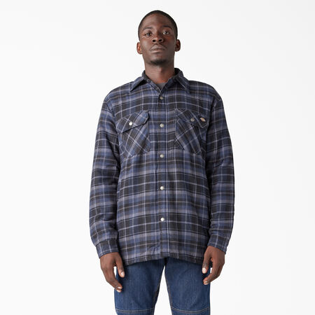 Veste-chemise en molleton long et flanelle Hydroshield - Navy/Black Plaid &#40;B2D&#41;