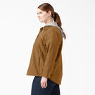Veste-chemise &agrave; capuchon en coutil taille plus pour femmes - Brown Duck &#40;BD&#41;