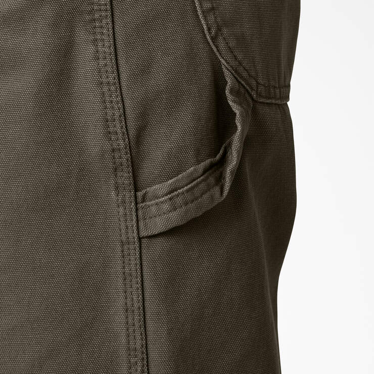 Pantalon menuisier de coupe décontractée en coutil épais - Rinsed Moss Green (RMS) numéro de l’image 8