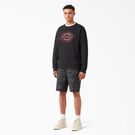 Fleece Logo Graphic Sweatshirt - Black w/ Red Stitching &#40;B2I&#41;