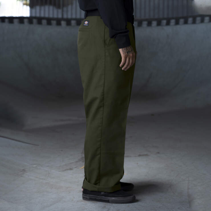 Pantalon à genoux renforcés de coupe ample Ronnie Sandoval - Olive Green/Black Color Block (OAC) numéro de l’image 4