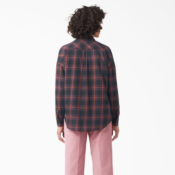 Chemise Bakerhill de coupe ample pour femmes - Wine/Black Plaid &#40;BPN&#41;