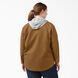 Women&rsquo;s Plus Hooded Duck Shirt Jacket - Brown Duck &#40;BD&#41;