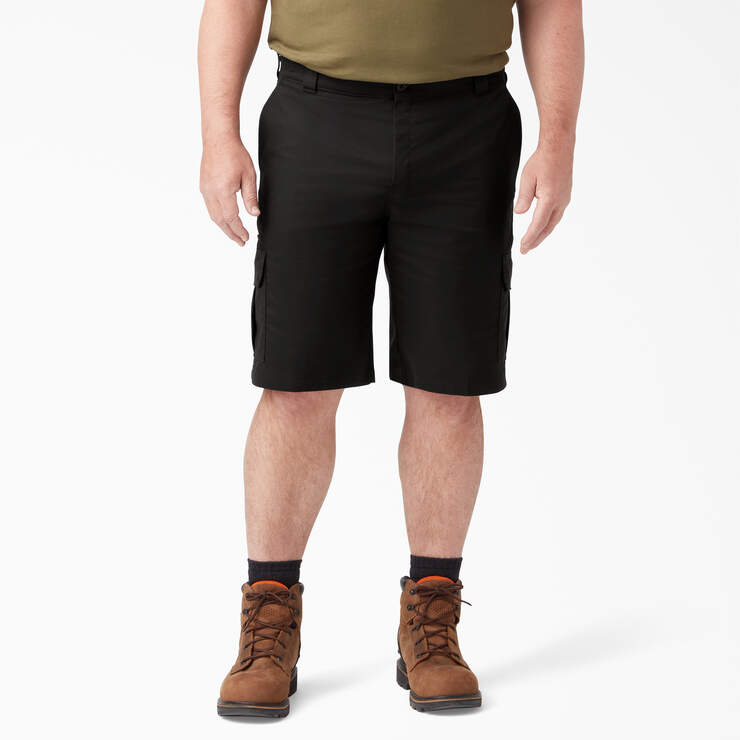 FLEX Cooling Active Waist Regular Fit Cargo Shorts, 11" - Black (BK) image number 4