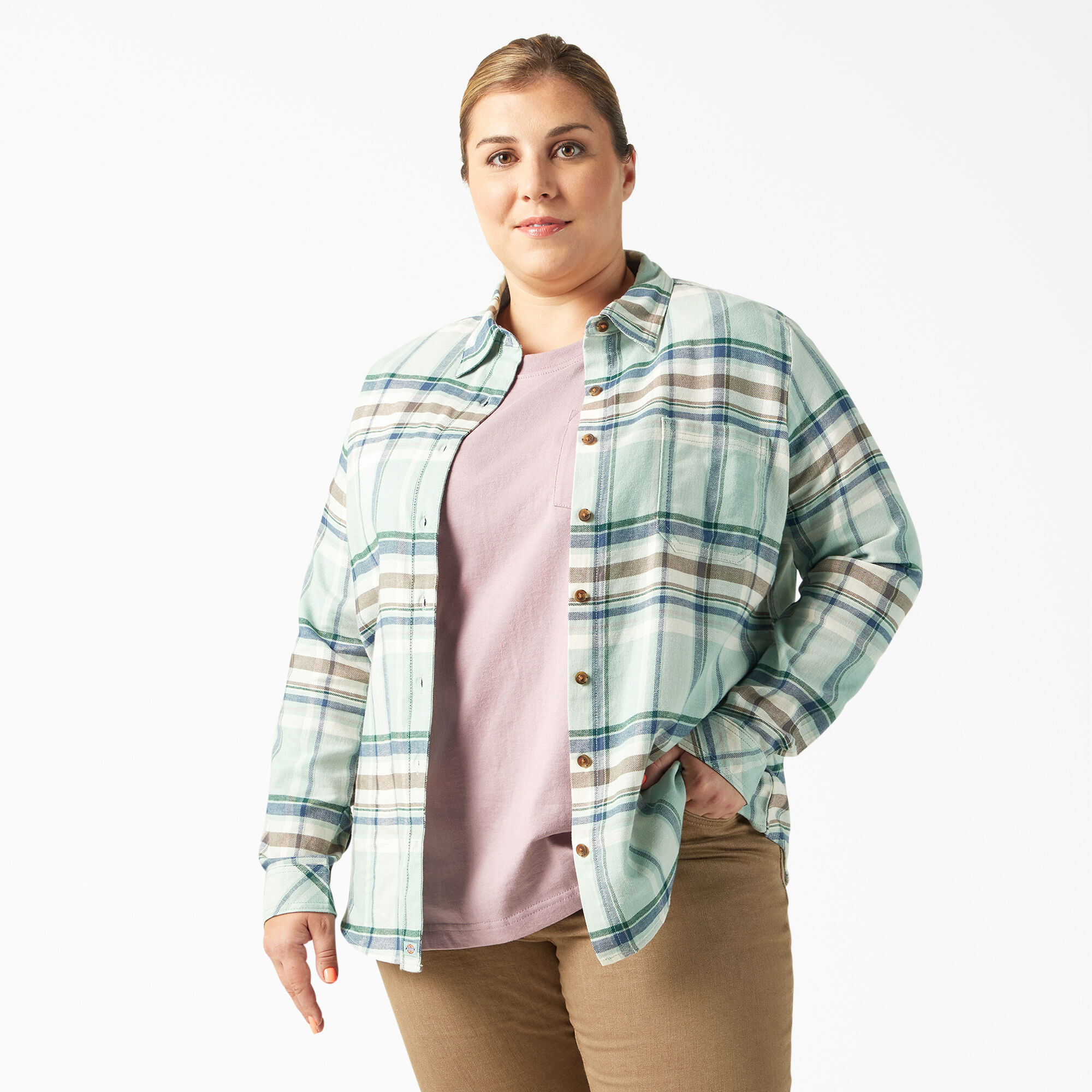 Plus size flannel dress hot sale