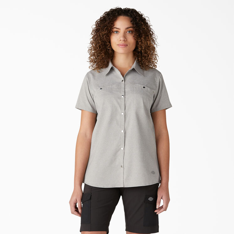 Haut de travail fra&icirc;cheur &agrave; manches courtes pour femmes - Alloy Heather &#40;LYH&#41;