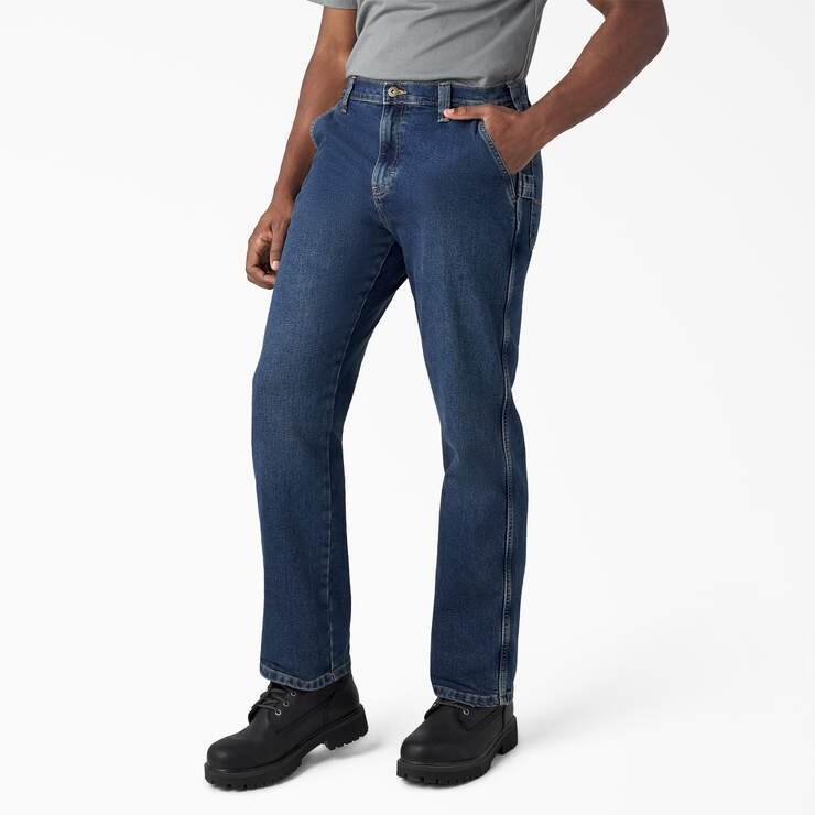 FLEX Relaxed Fit Carpenter Jeans - Medium Denim Wash (MWI) image number 3