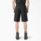 Loose Fit Flat Front Work Shorts, 13&quot; - Black &#40;BK&#41;