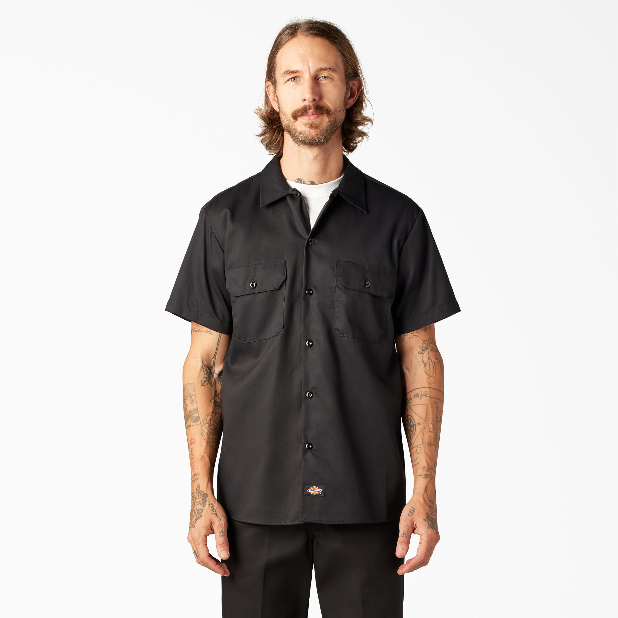 Dickies slim fit short sleeve work shirt clearance