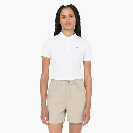 Women&#39;s Tallasee Short Sleeve Cropped Polo - White &#40;WH&#41;