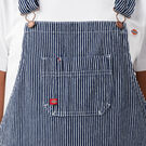 Salopette courte pour femmes, 7&nbsp;po - Blue White Hickory Stripe &#40;RHS&#41;