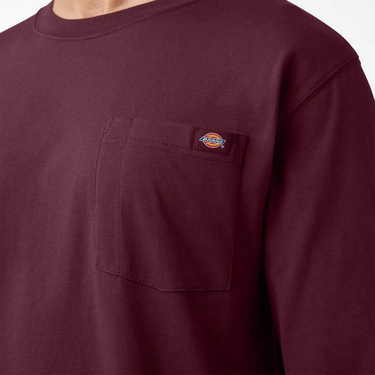 T-shirt à manches longues avec logo de la marque - Burgundy (BY) numéro de l’image 5