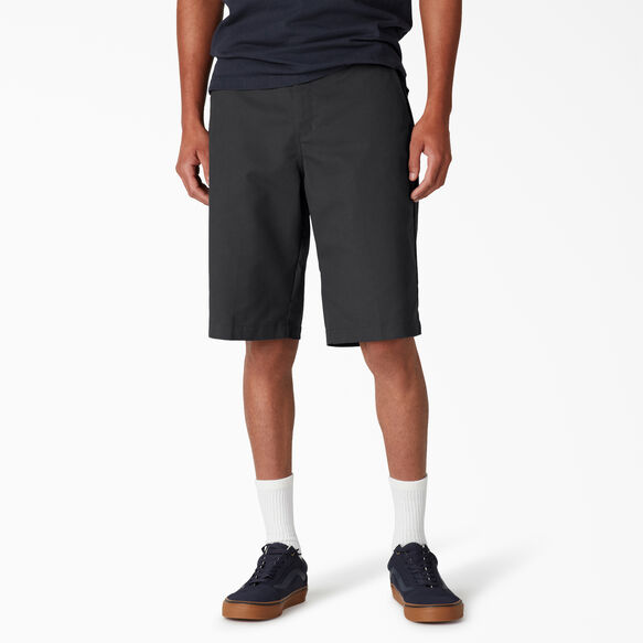FLEX Skateboarding Slim Fit Shorts, 11&quot; - Black &#40;BK&#41;