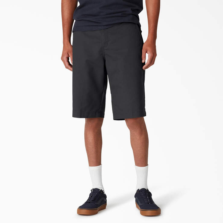 FLEX Skateboarding Slim Fit Shorts, 11" - Black (BK) image number 1